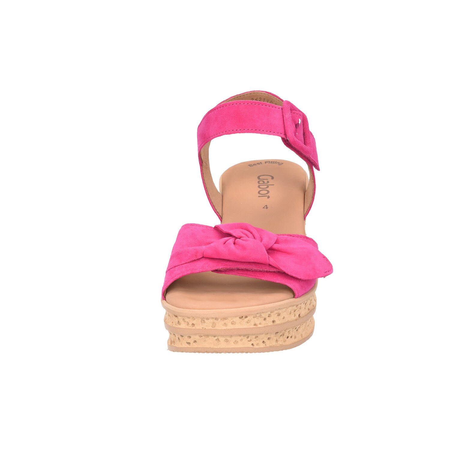 Gabor Keilsandalette Samtchevreau Pink rot Bild 5