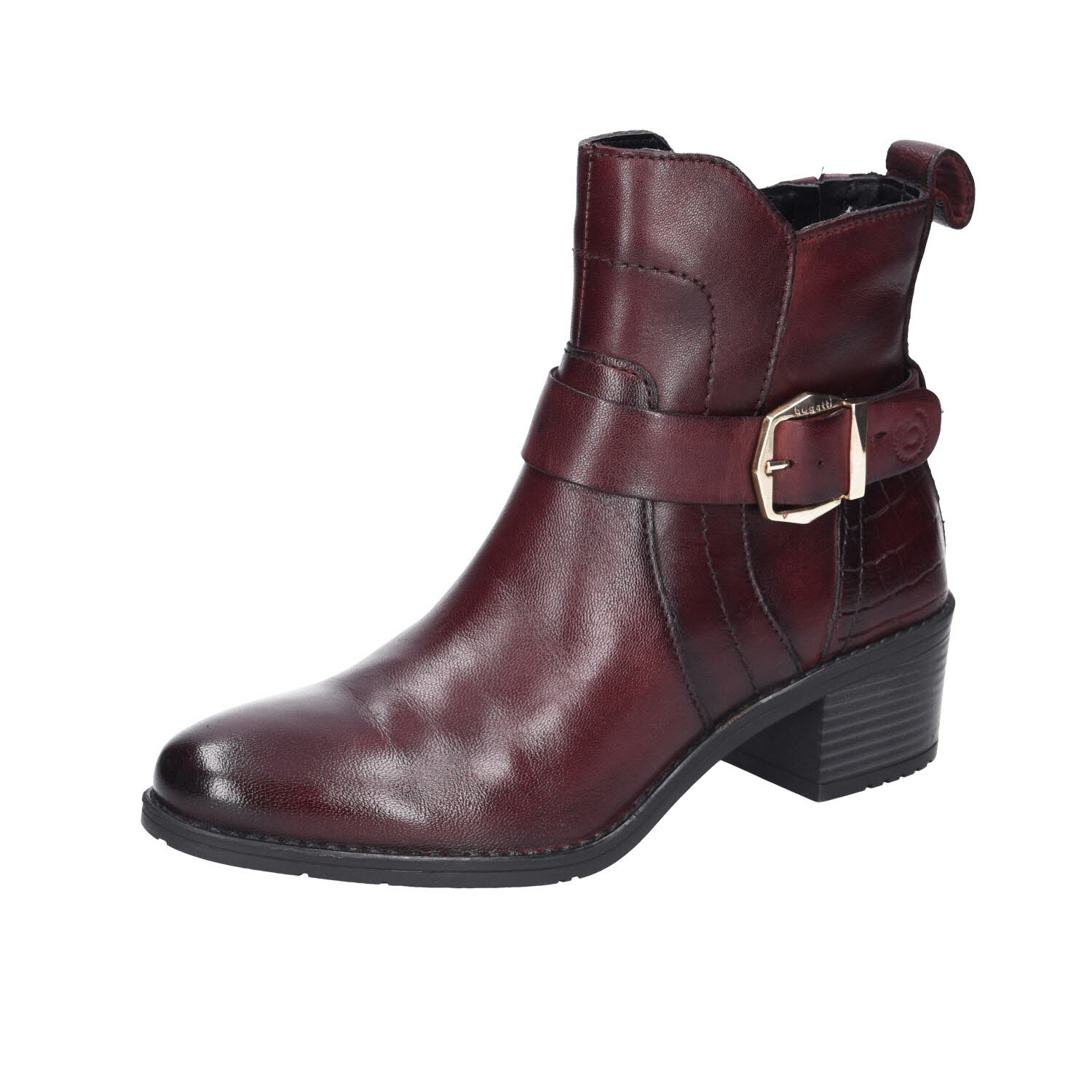 Bugatti Stiefelette Bordo/reptile Print rot