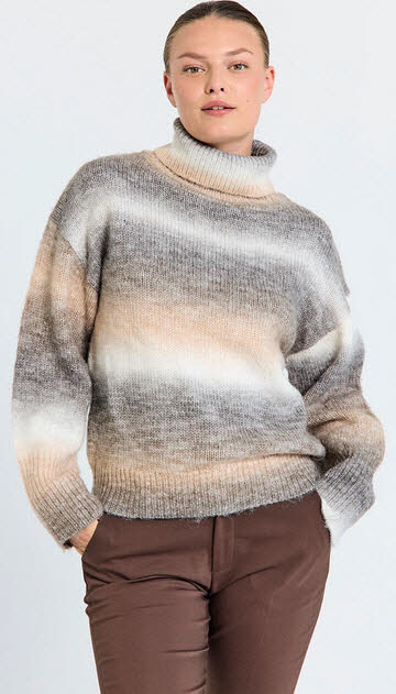 FREE/QUENT Sasu Rollkragen Morel Silver beige Bild 4