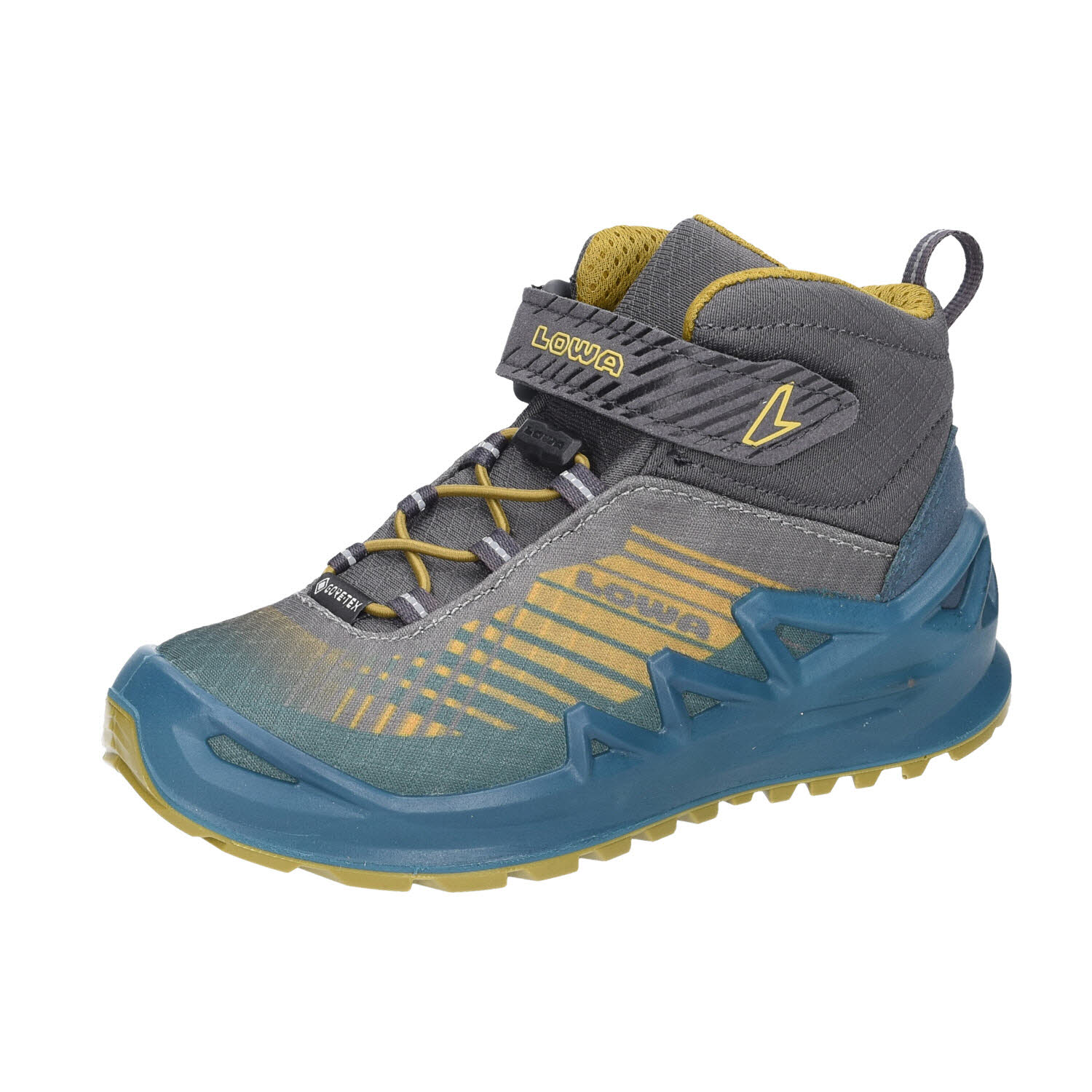 Lowa MERGER Gore Tex GTX QC JR Petrol/Senf mehrfarbig