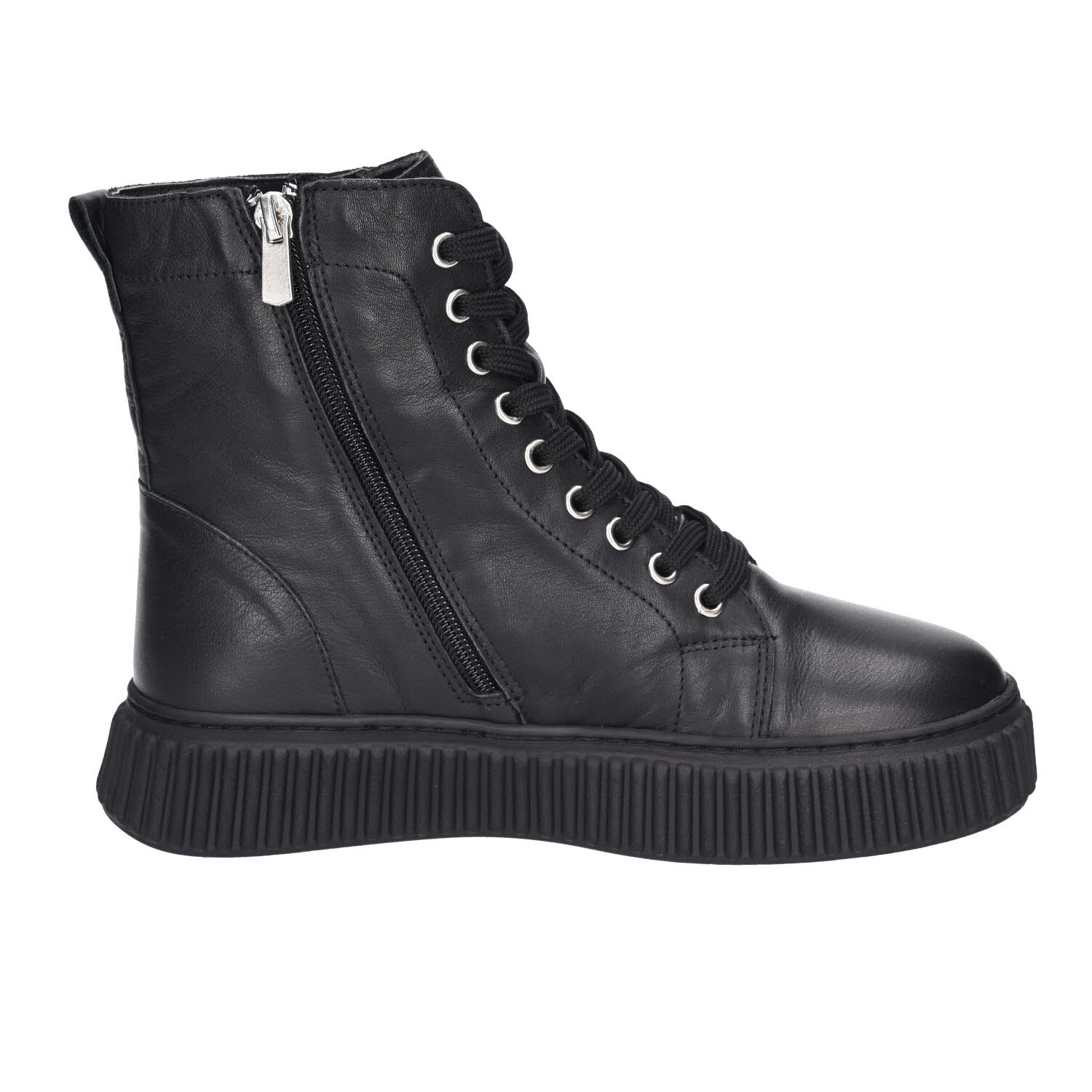 Andrea Conti Boots Leder Black schwarz Bild 4