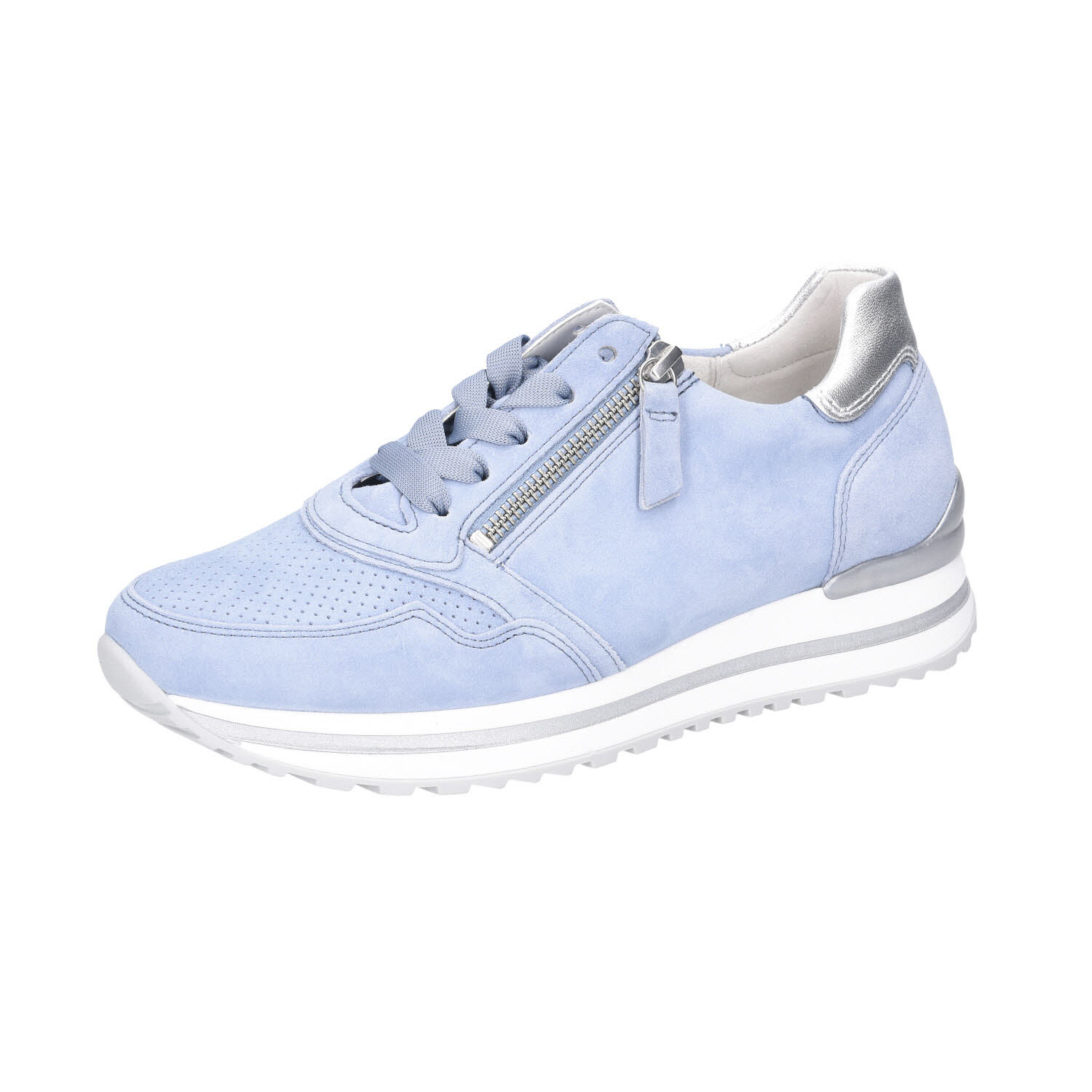 Gabor Leder Sneaker Weite H blau Weite H