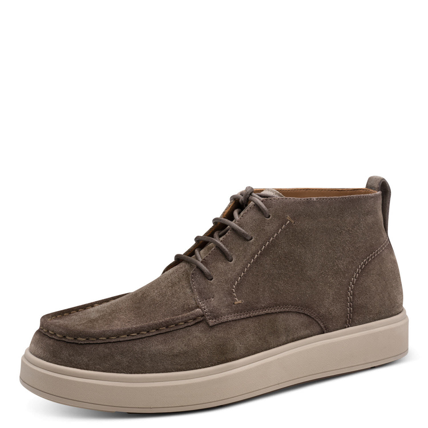 Tamaris Men Moc-Toe Boots Taupe Suede braun