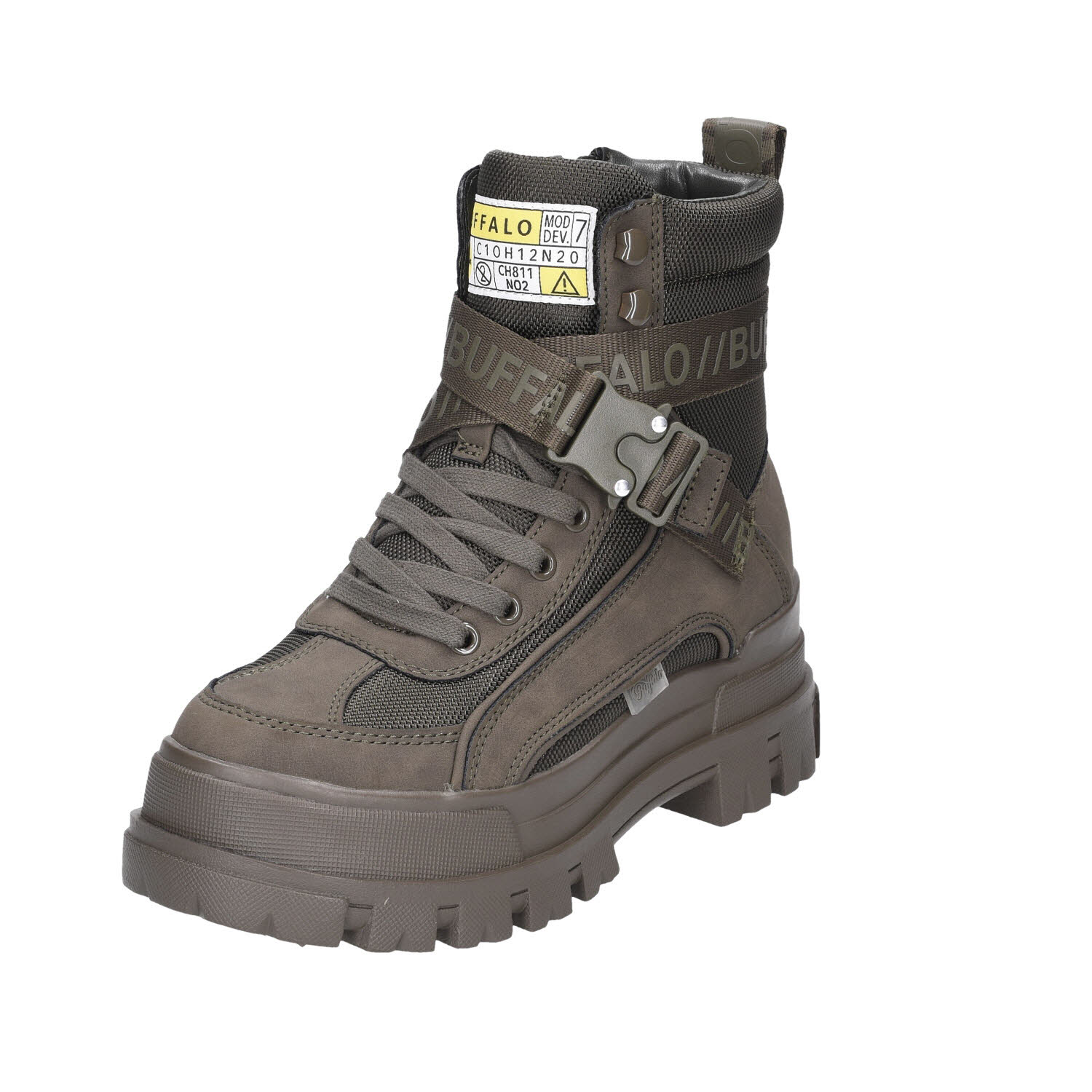 Buffalo ASPHA COM1 LACEUP MID - VEGAN,KHAKI grün Bild 4