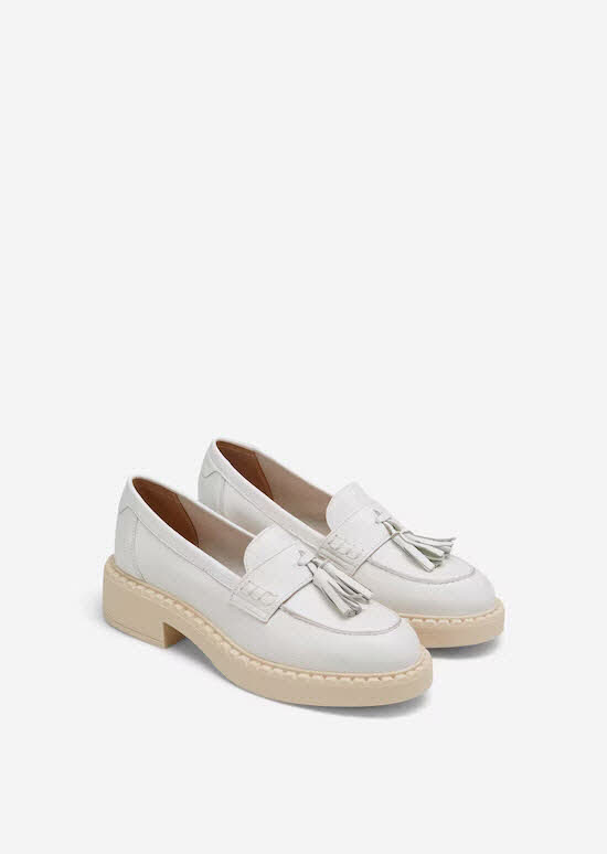 Marc O'Polo Loafer Quaste Schafsleder weiß