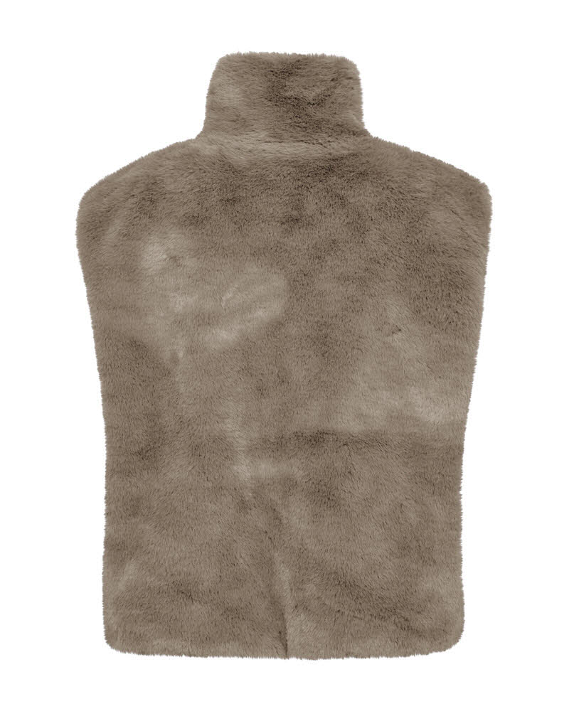 FREE/QUENT Fony Weste Faux Fur Morel braun Bild 2