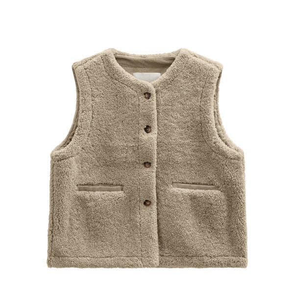 FREE/QUENT Eddy Waistcoat Silver Mink beige