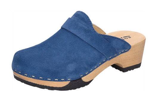 Softclox Tamina Clogs Kaschmir Jeans Hazelnut blau