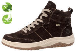 Remonte Schnürboots Cigarre Suede braun Weite G
