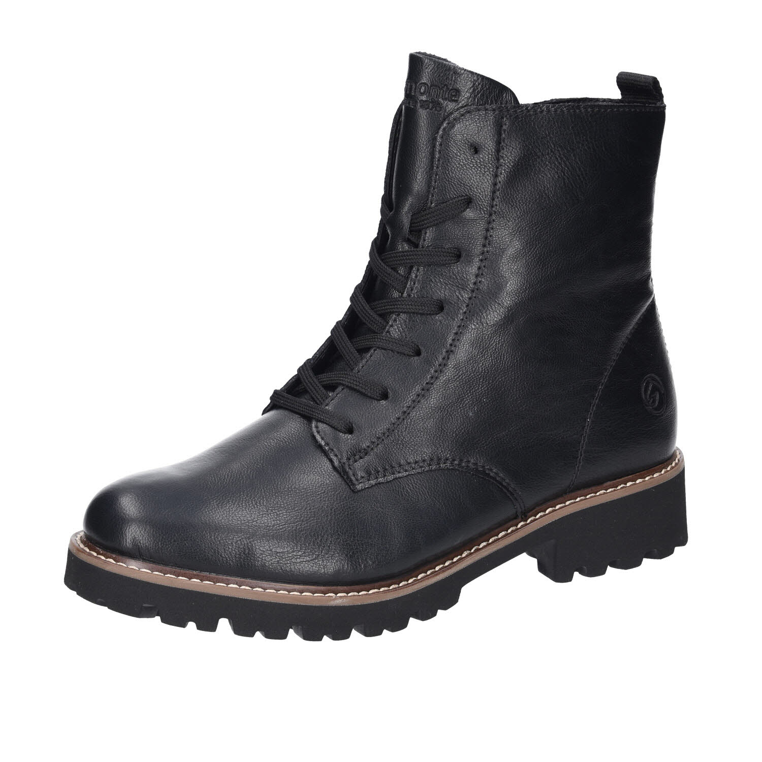 Remonte Schnür Stiefelette leicht schwarz Weite G