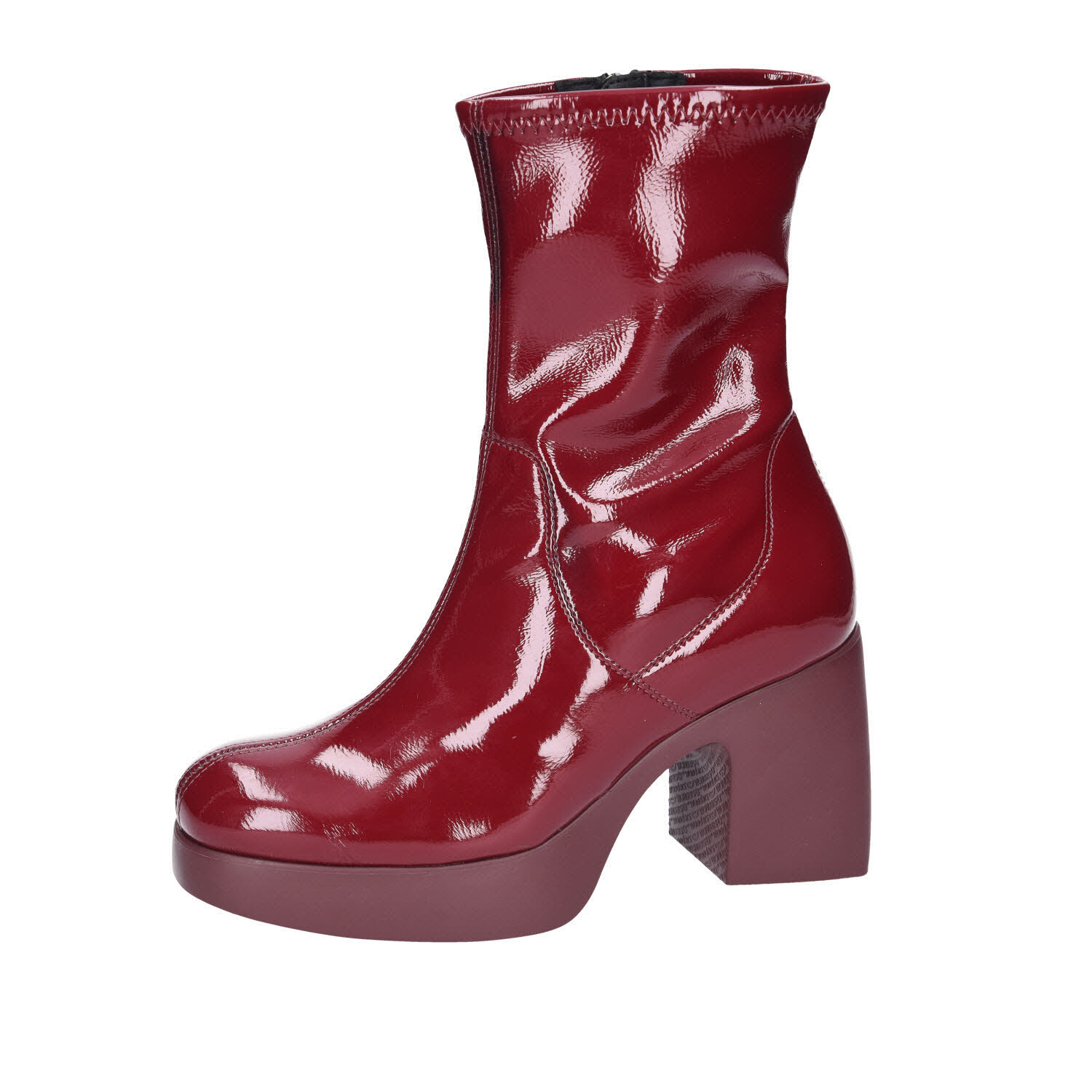 Wonders Krinkle Stiefelette Lack Vino rot