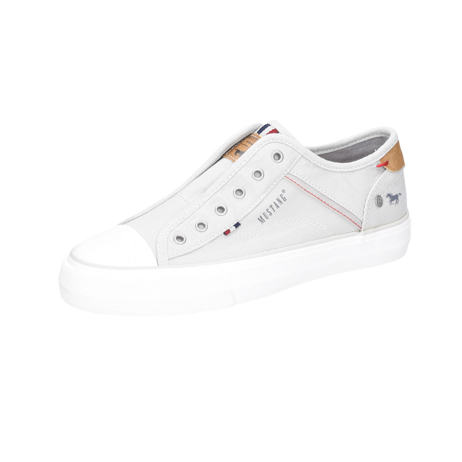 Mustang Leinen Sneaker Silbergrau grau