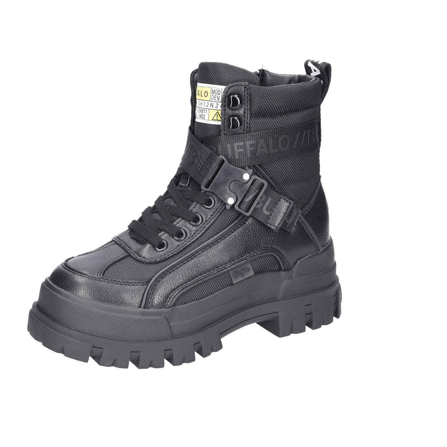 Buffalo ASPHA COM1 BOOTIE FLAT BLACK schwarz