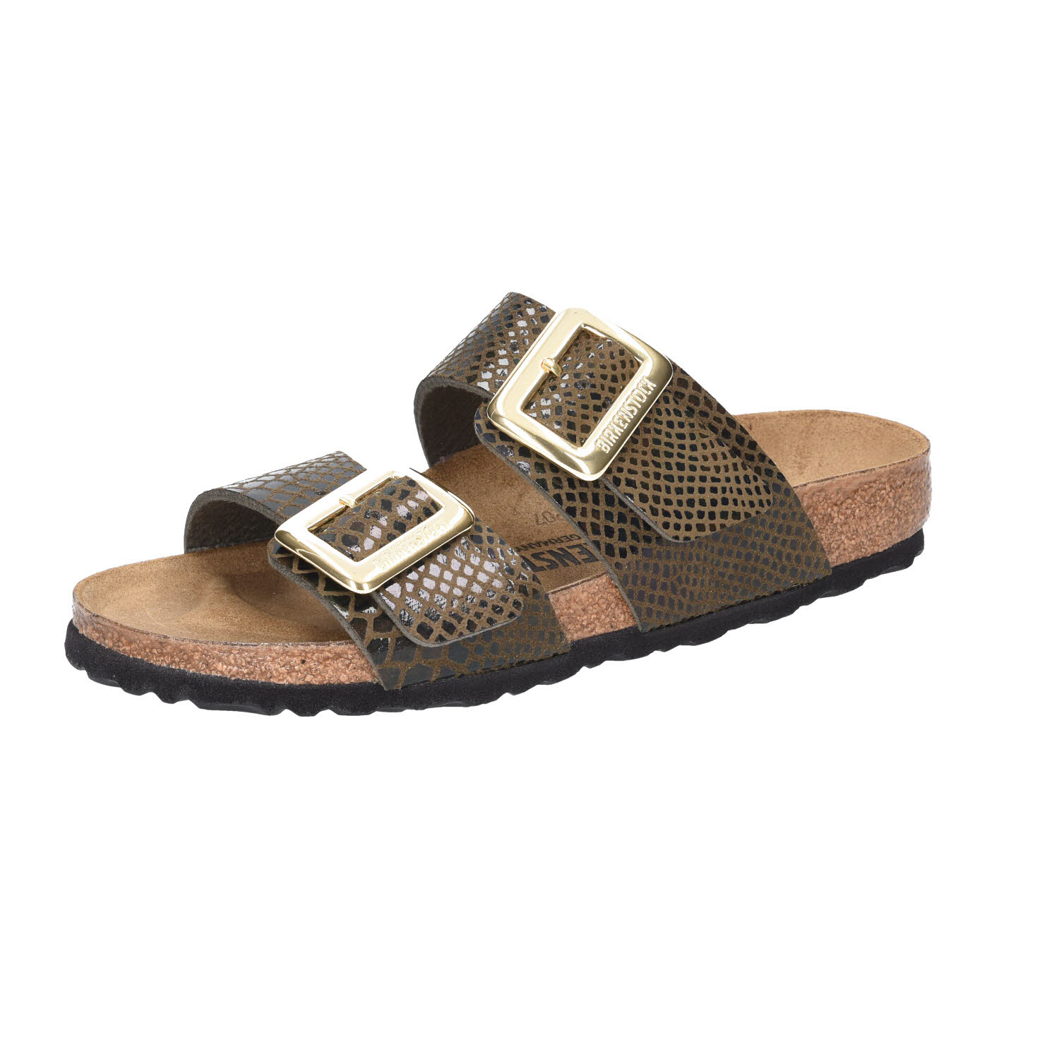 Birkenstock Sydney CB SYN Shiny Snake Sage grün Birkenst schmal