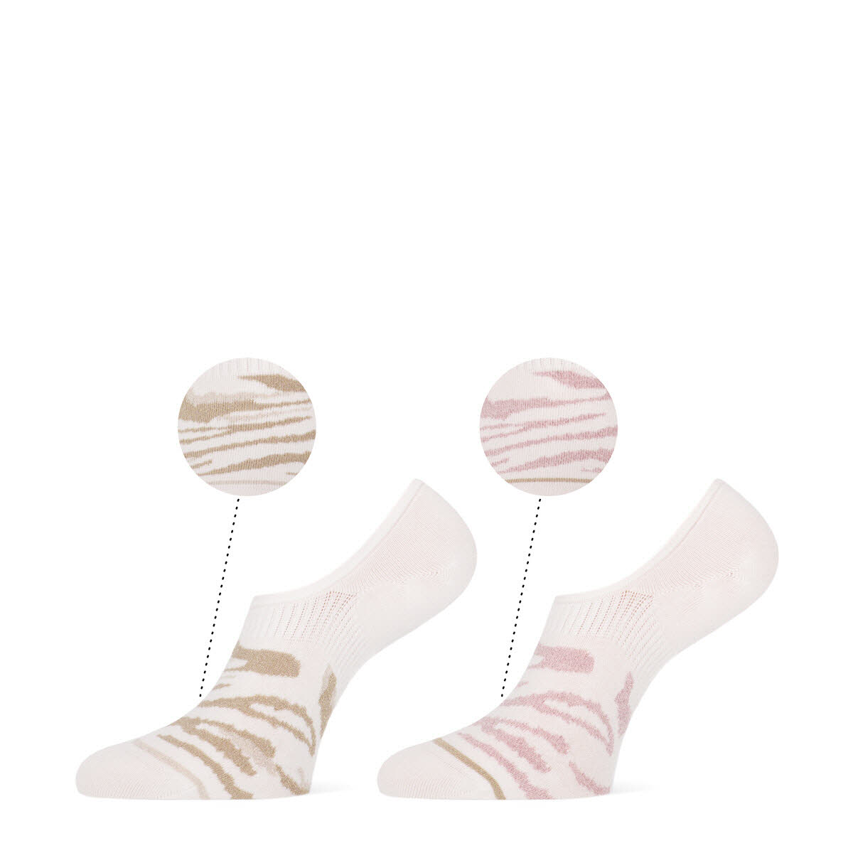 marcmarcs Footies Bridget Offwhite/Beige Peach weiß