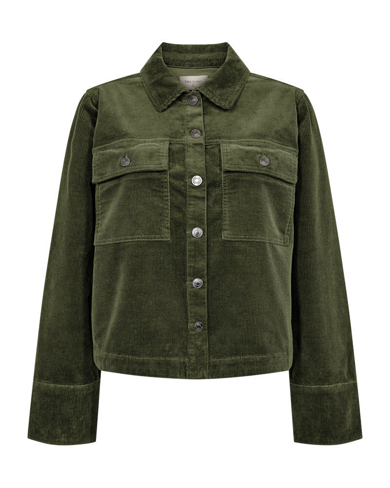 FREE/QUENT Cordy Jacket Kombu Green grün