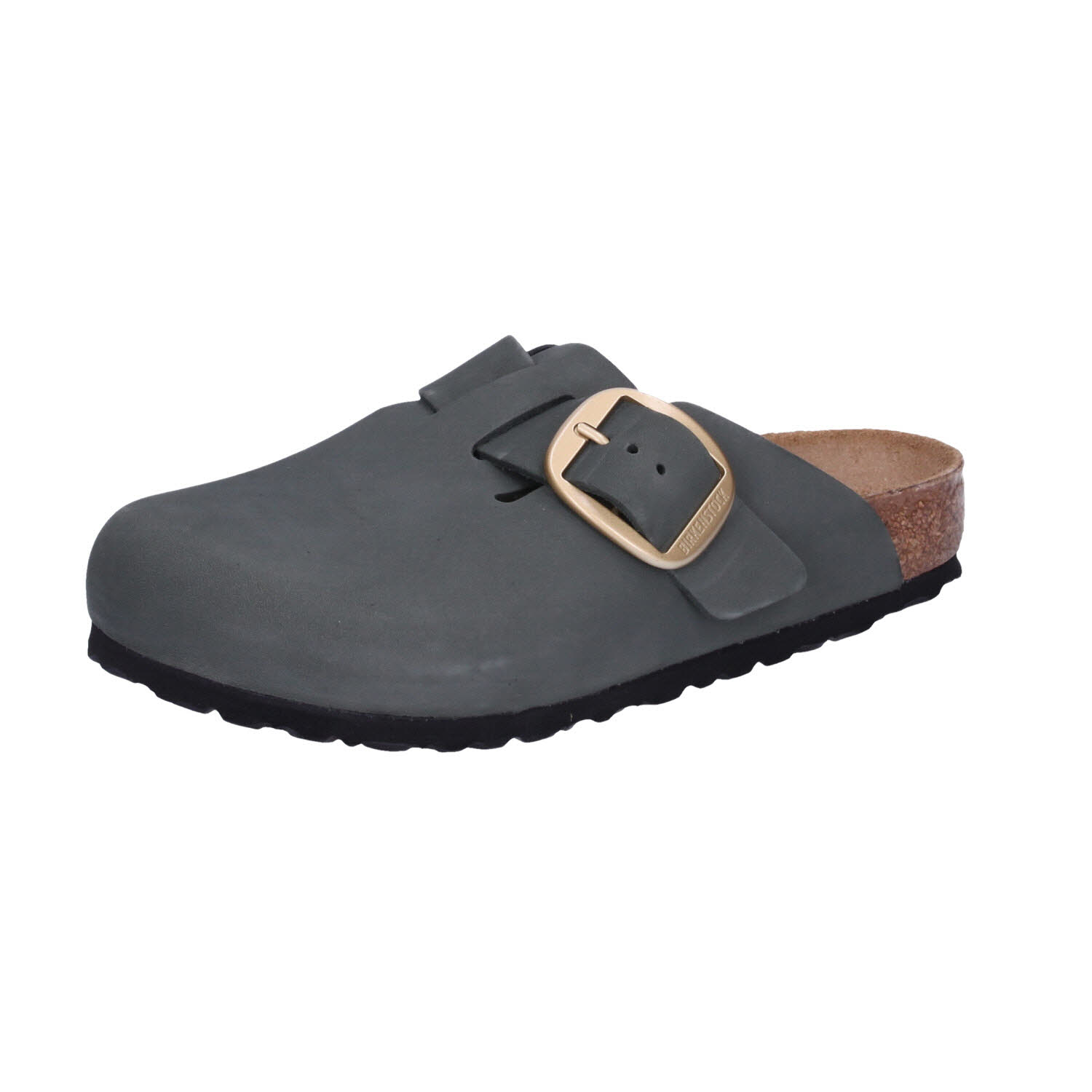 Birkenstock Boston Big Buckle Nubuck Leather grün Bikenst normal