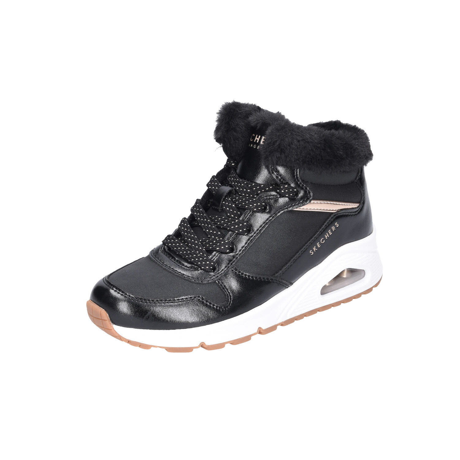 Skechers Uno Cozy on Air Black Rose Gold schwarz