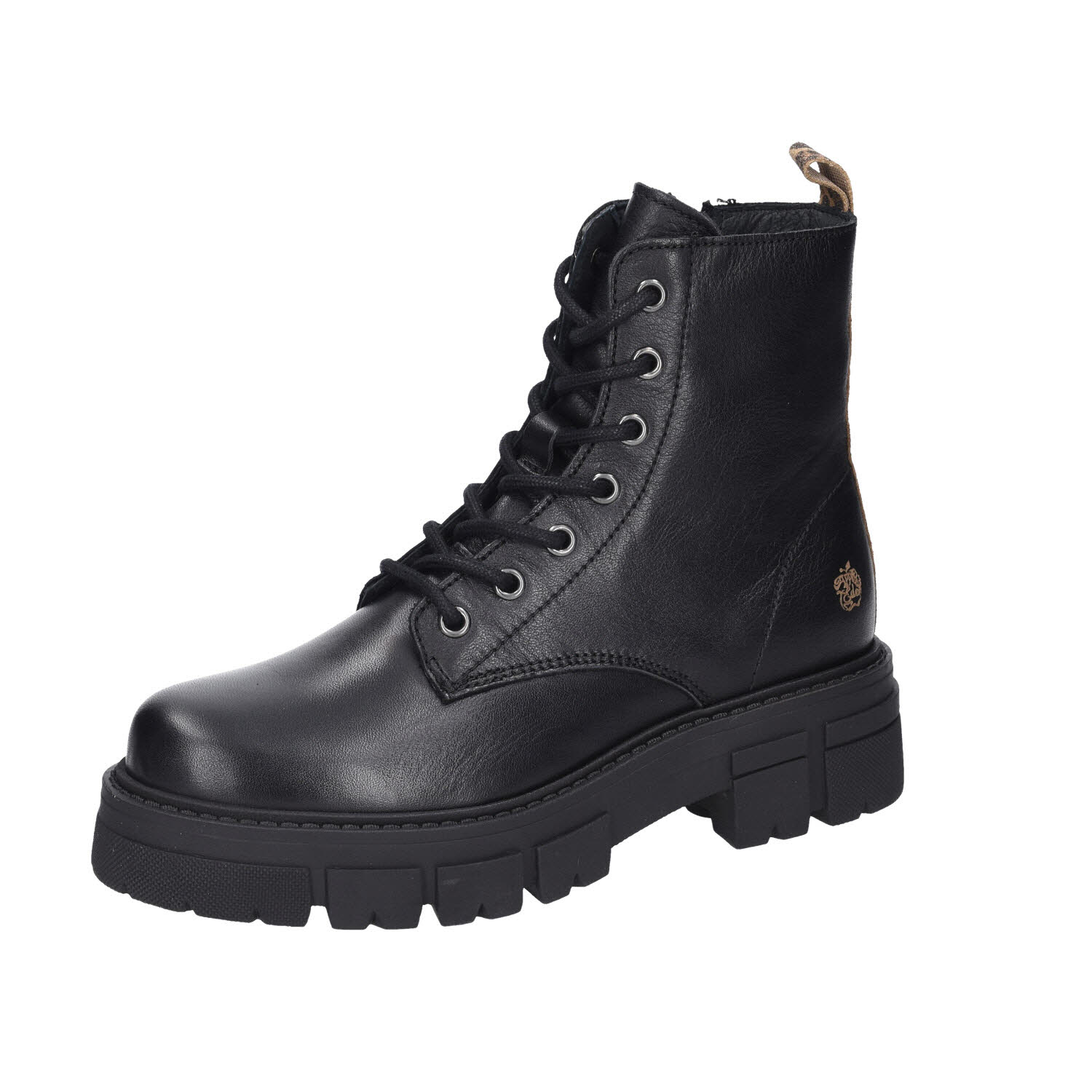 Apple of Eden Schnür Boot Castle 1.1 Black/Leo schwarz Bild 1