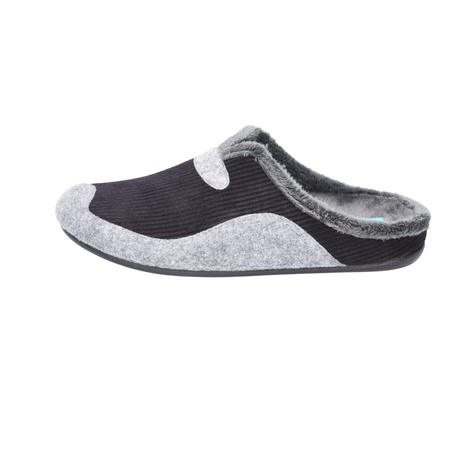 Florett Caspar Pantoffel schwarz grau Bild 2