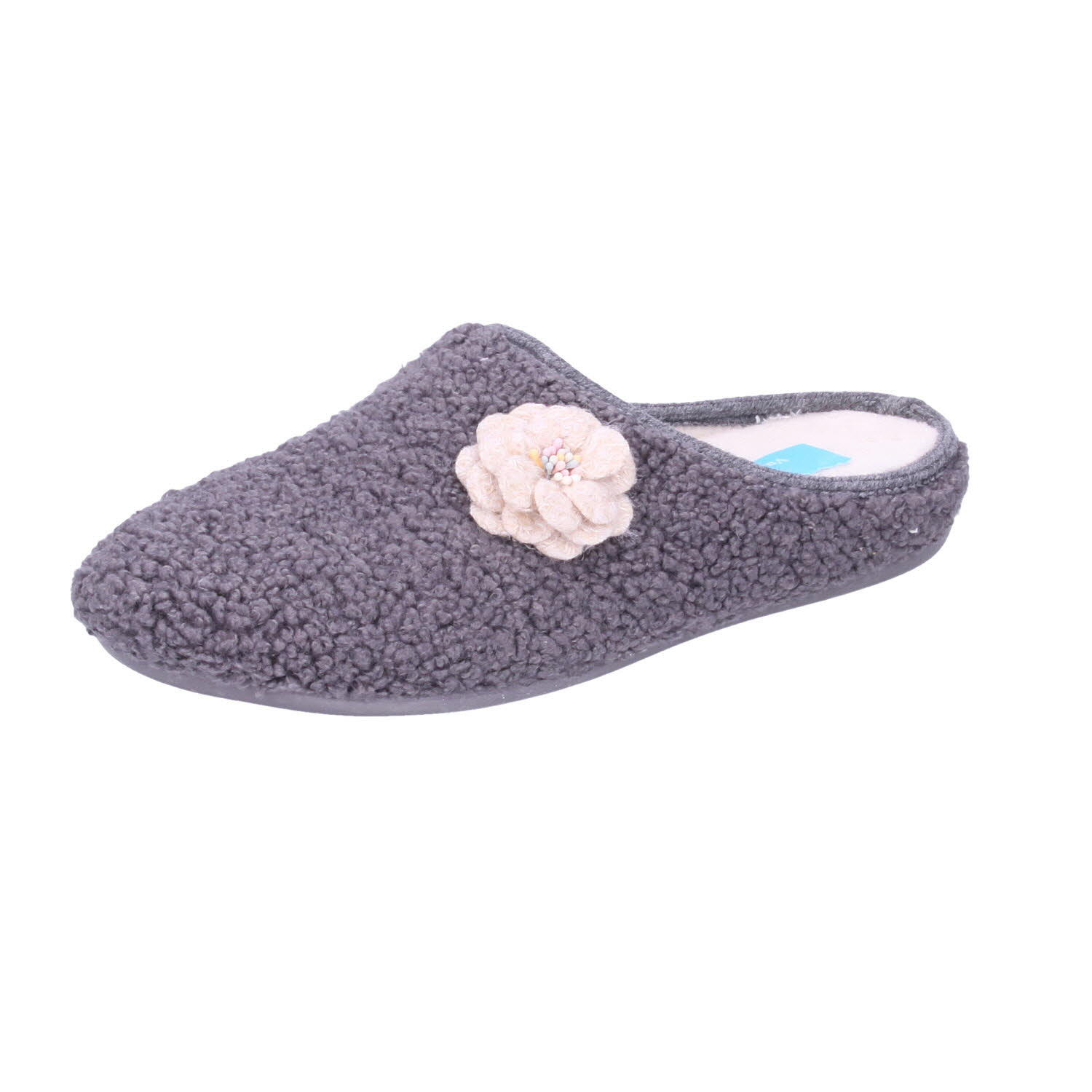 Florett Annelie Pantoffel Dunkelgrau grau Weite G