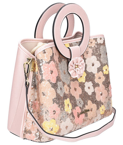 Laura Vita Tasche Alisa Flowers Rose Leder