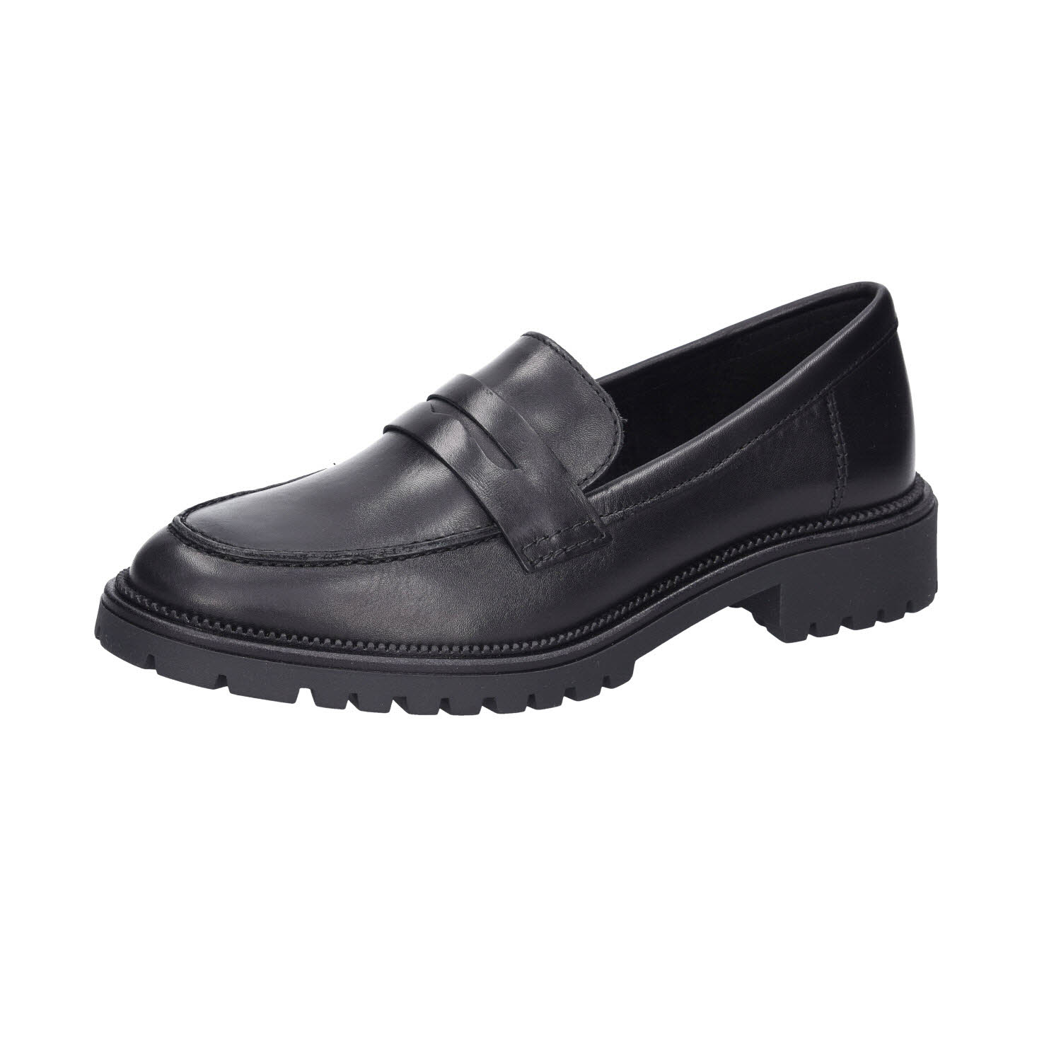 Tamaris Loafer Black Leather schwarz