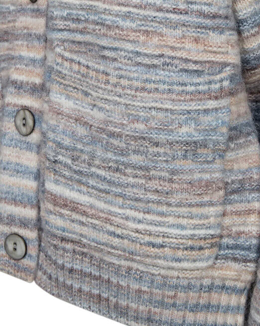 FREE/QUENT Grsclas Pullover Offwhite/Baby Blue grau Bild 3