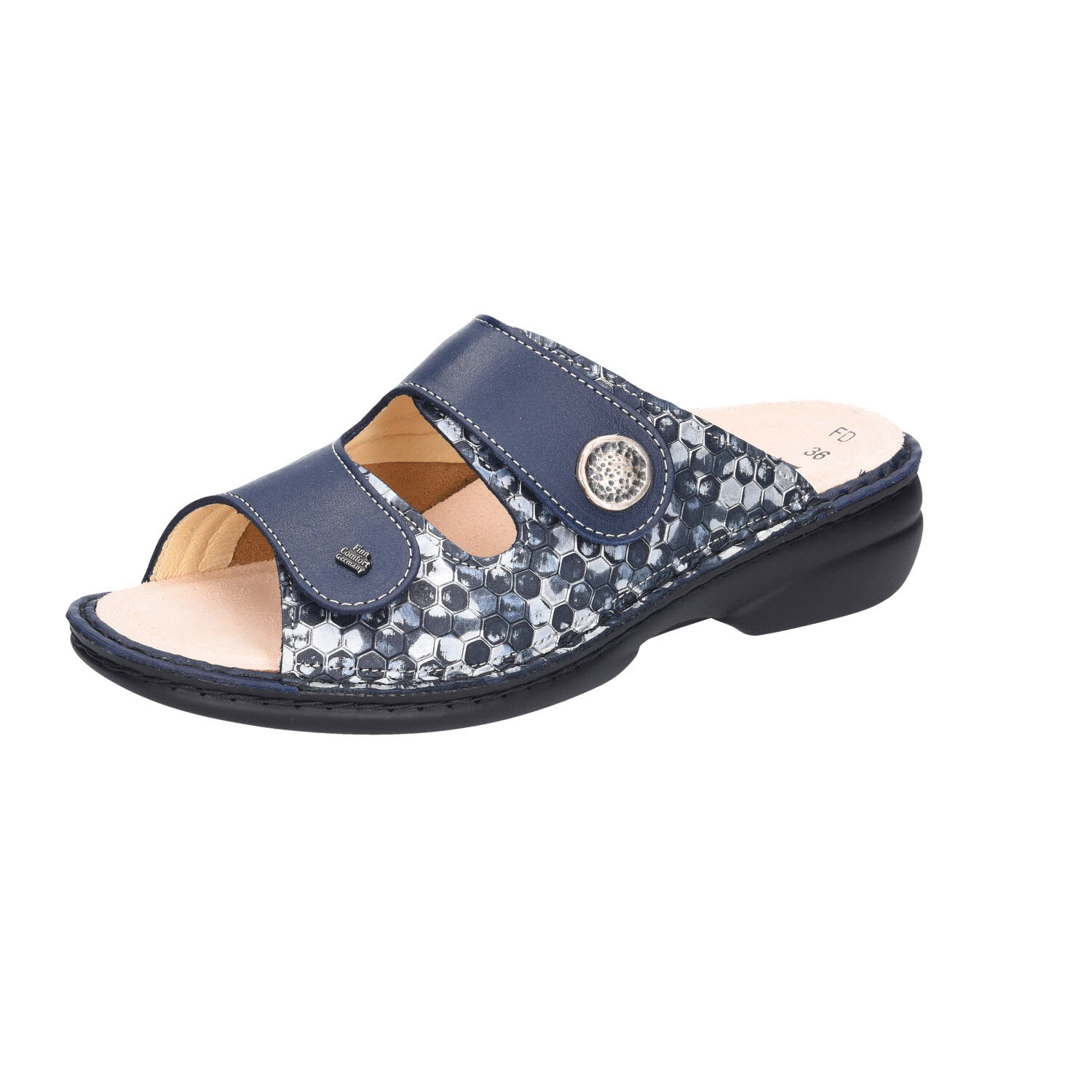 FinnComfort ZENO Pantolette Strech blau