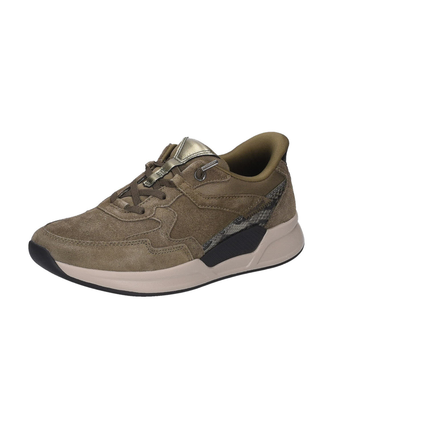 Rolling Soft Sneaker Slip-In Oliv Suede grün