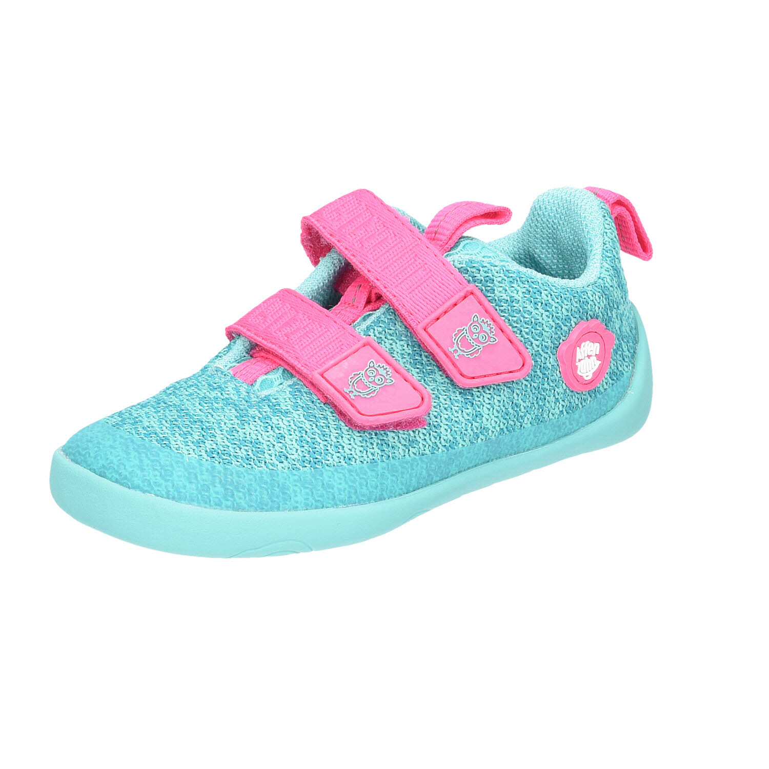 Affenzahn Sneaker Knit Happy Owl Barfuss Turquoise grün Bild 1