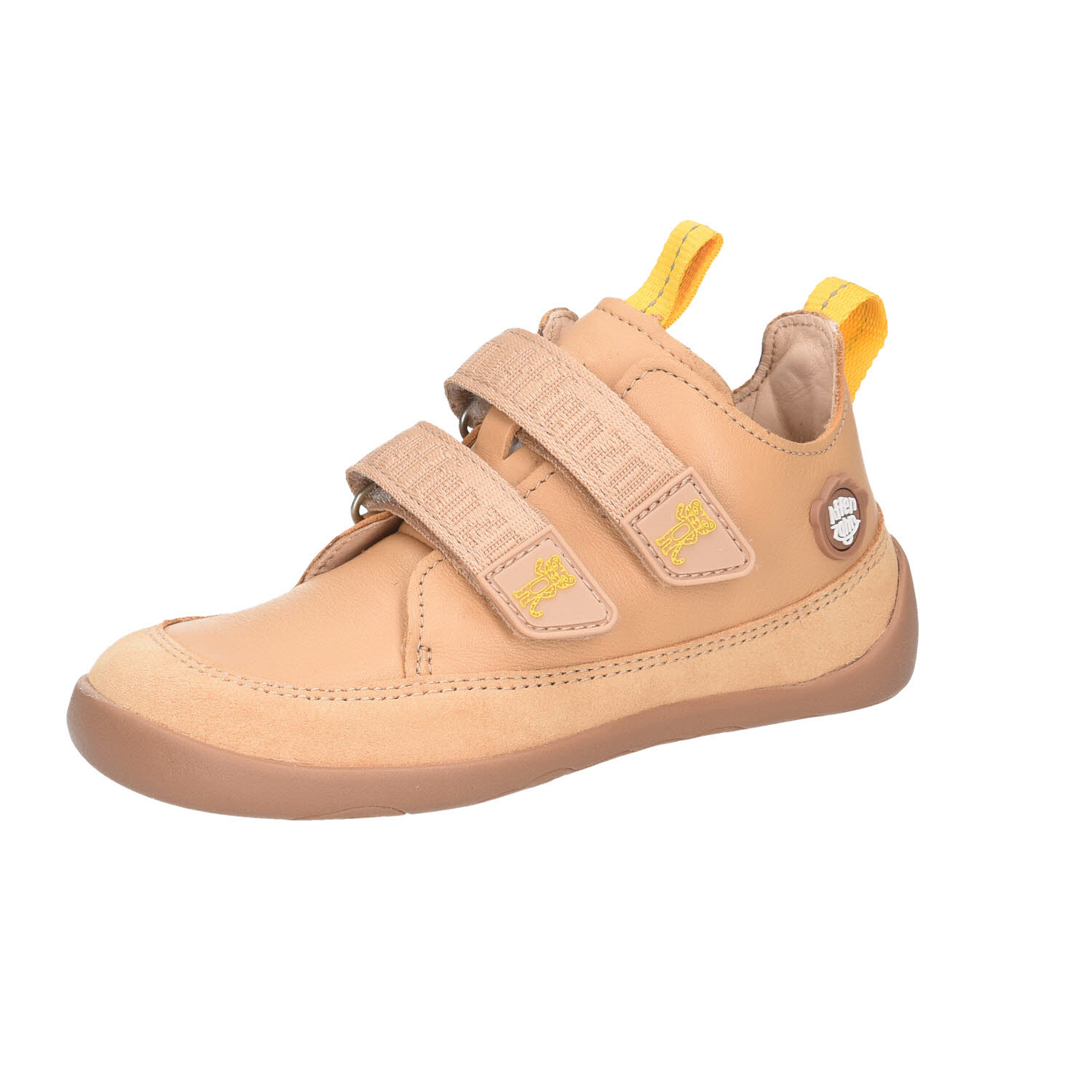 Affenzahn Halbschuh Leder Buddy Tiger gelb