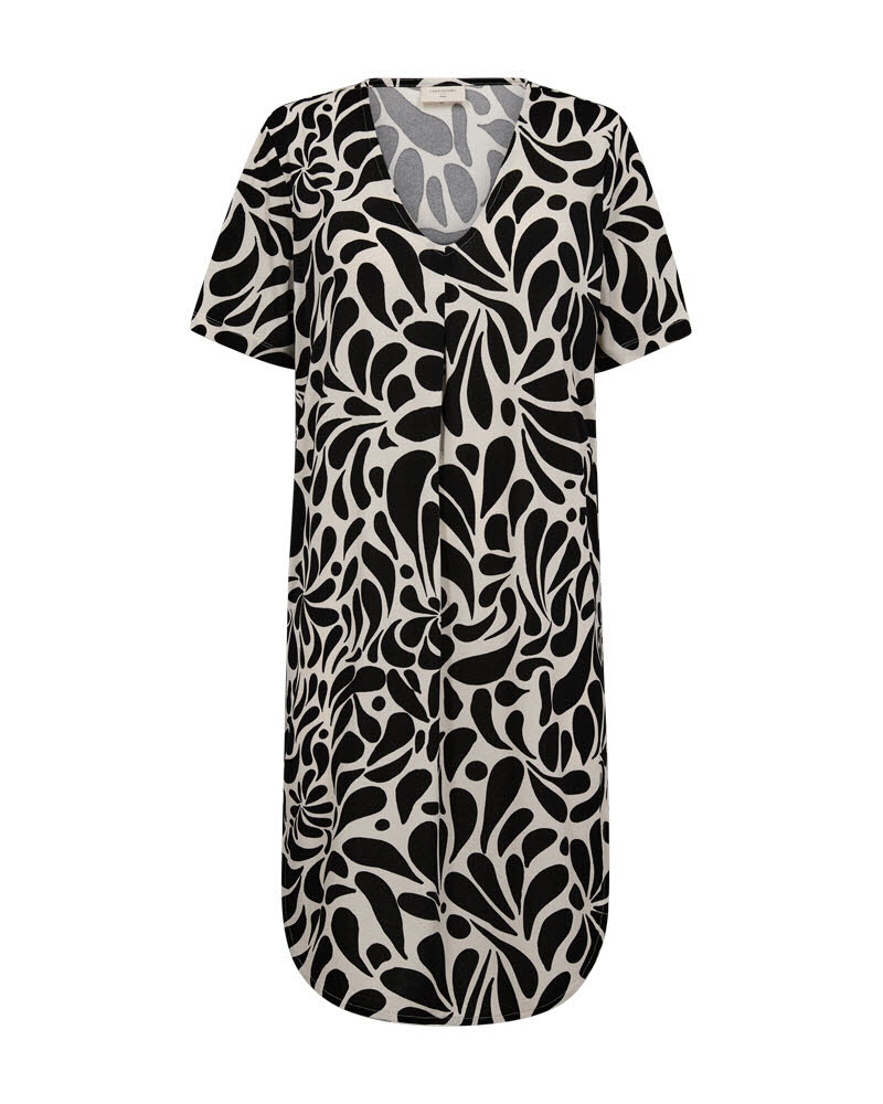 FREE/QUENT Floi Dress Moonbeam/Black
