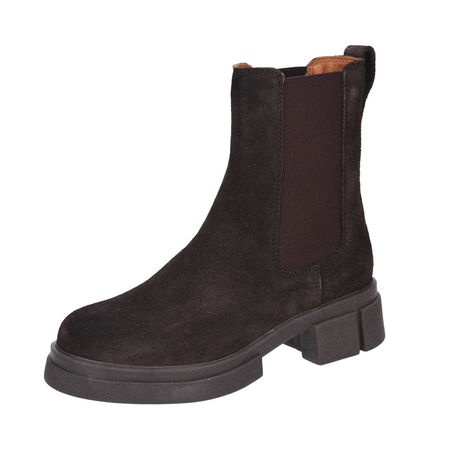 Apple of Eden Chelsea Boots Velourleder TDM braun