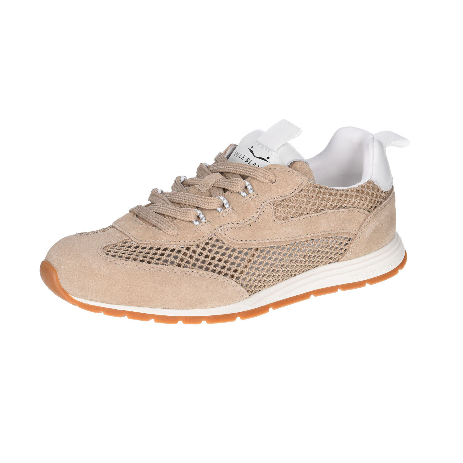 Voile Blanche Play Sneak 01 Mesh/Suede Light beige