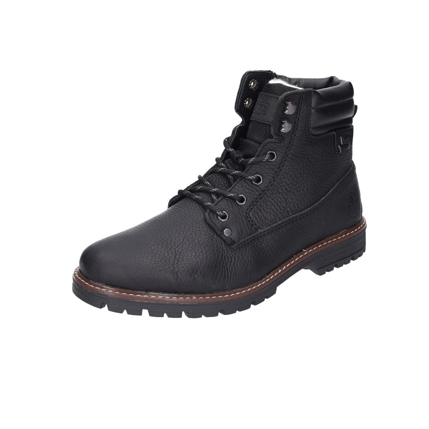 Rieker Herren Stiefel Lammwolle Tex schwarz Weite G