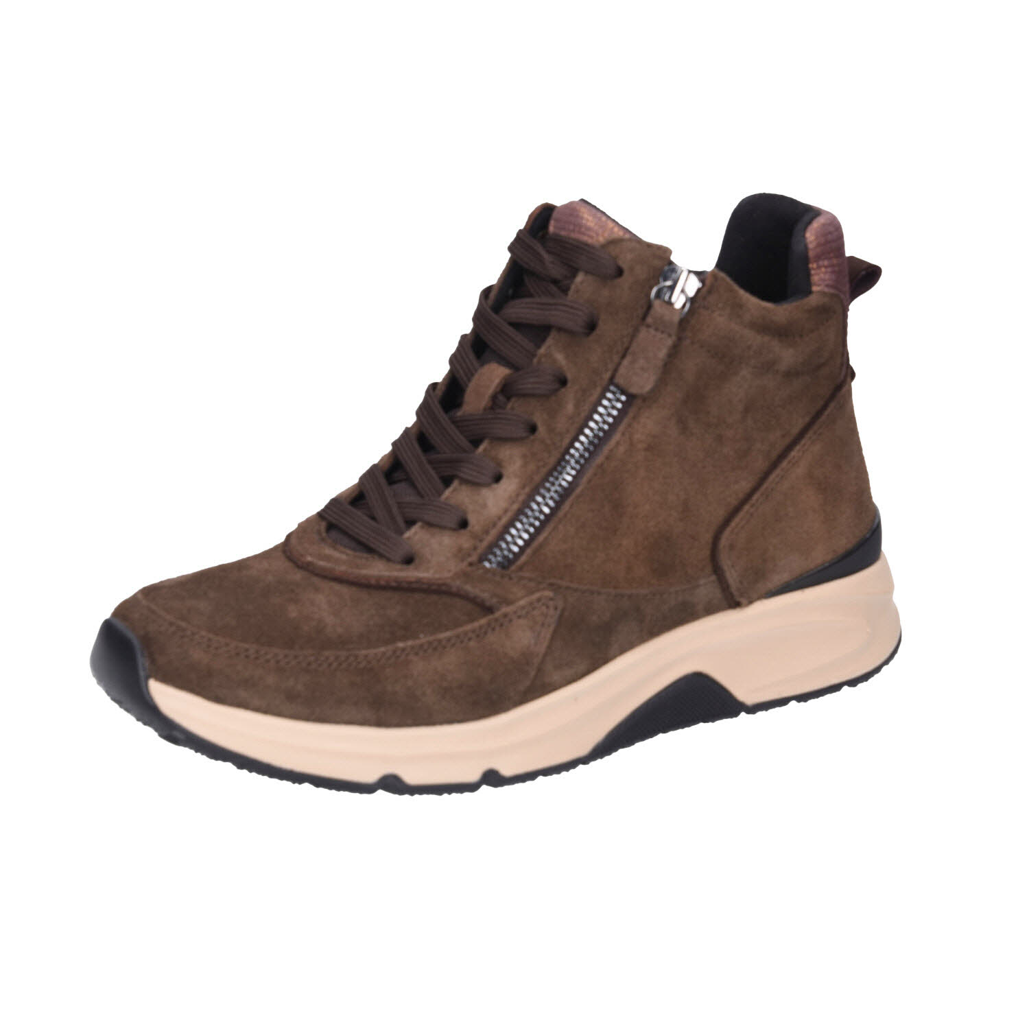 Rolling Soft Sneaker High English Brown Suede braun