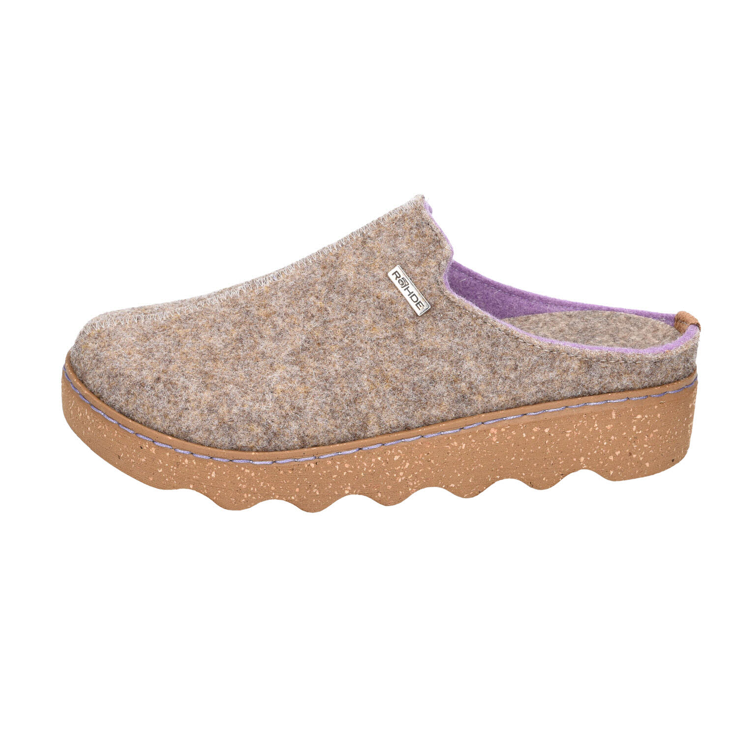 Rohde Damen-Toffel Leinen beige Weite G Bild 2