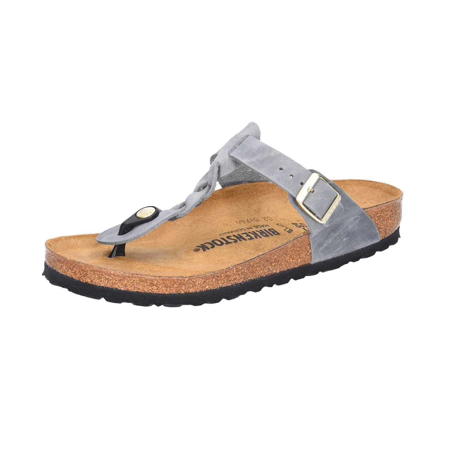 Birkenstock Gizeh Braided LEOI Basalt Gray grau Bikenst normal