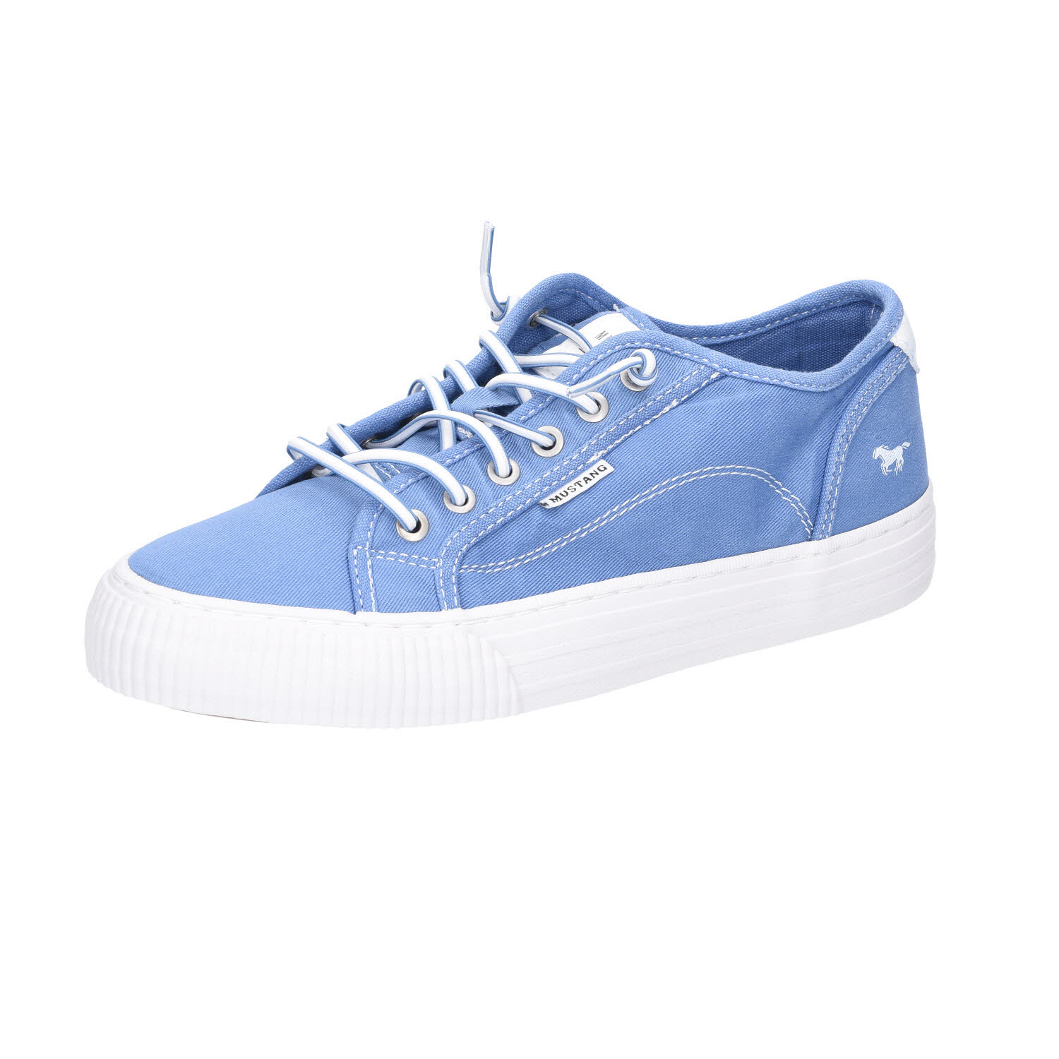 Mustang Leinen Sneaker blau