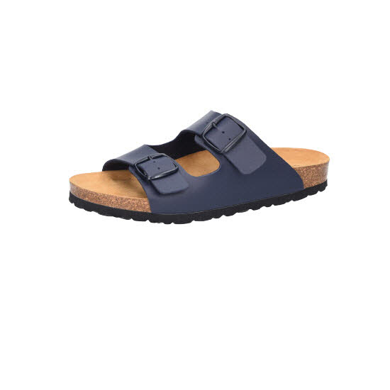 Longo Pantolette Korkfußbett Ocean blau