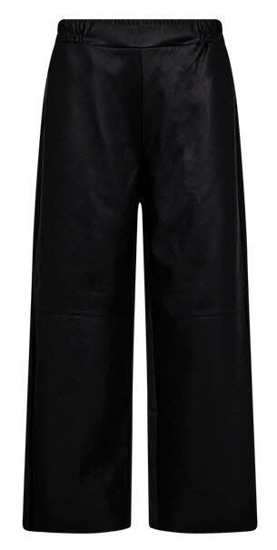 FREE/QUENT Veggy Pants Faux Leather Black schwarz
