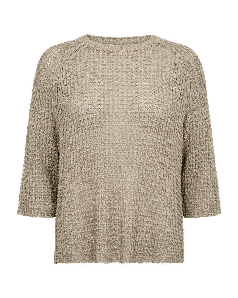 FREE/QUENT Zapper Pullover Silver Mink beige