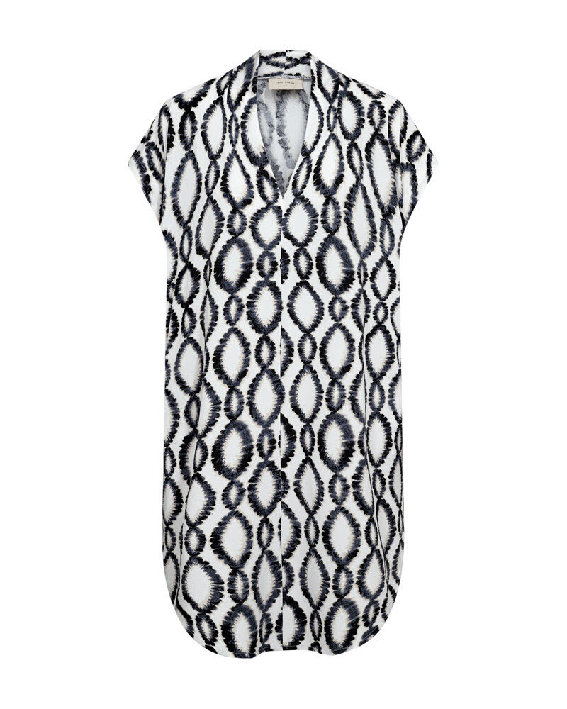 FREE/QUENT Floi Dress Brilliant White/Black