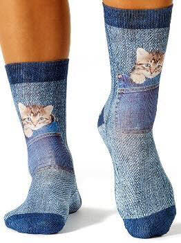 Wigglesteps Socks Lady Jeans Cat