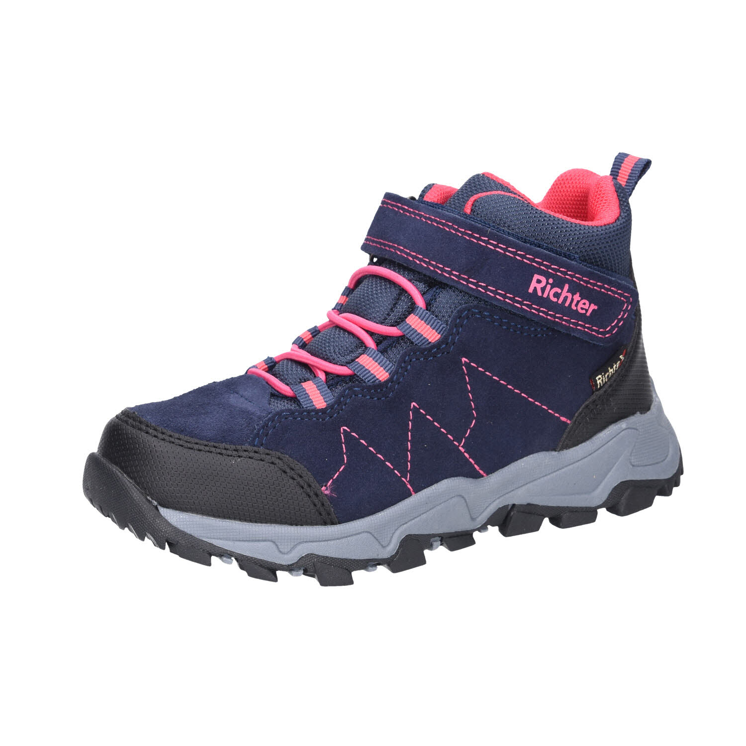 Richter Kinderschuhe Tex Stiefel Antlantic/Black/Pink blau WMS-Mittel