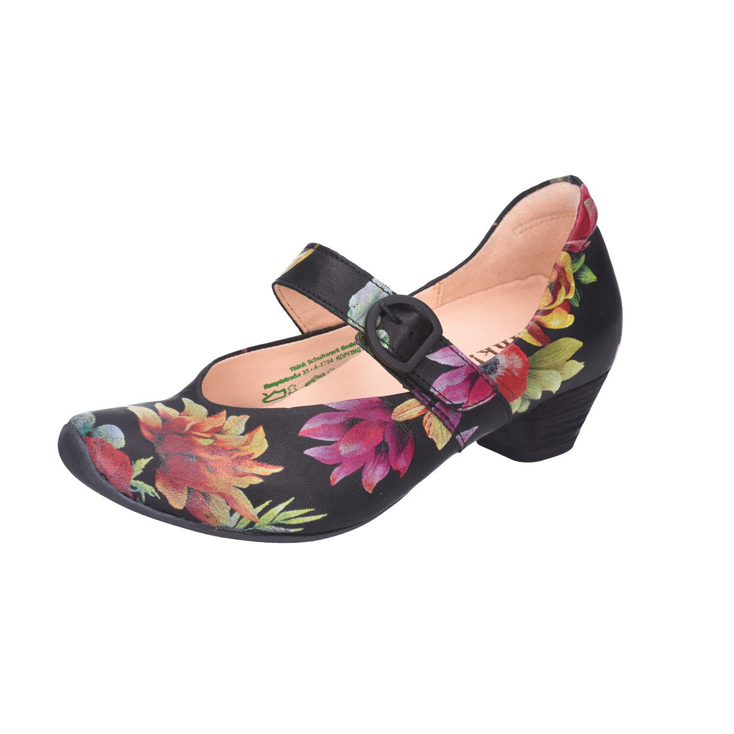 Think Aida schwarz Blume mehrfarbig