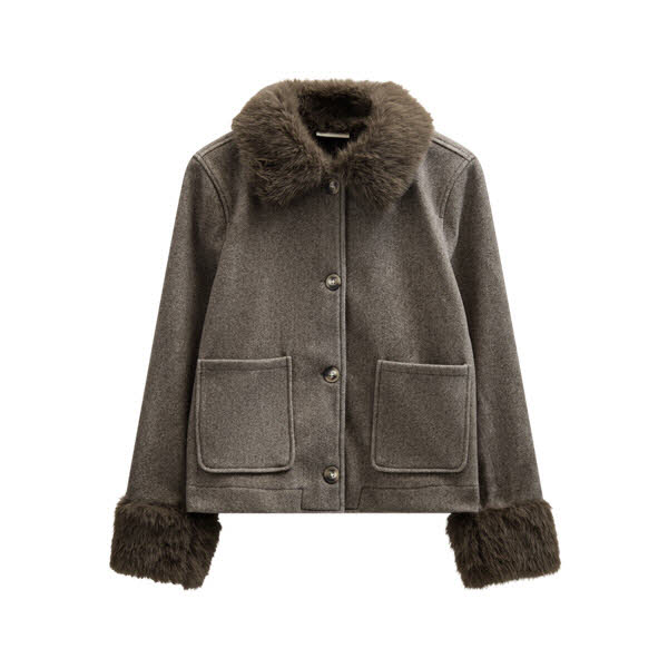FREE/QUENT Yanna Jacket Morel Melange braun