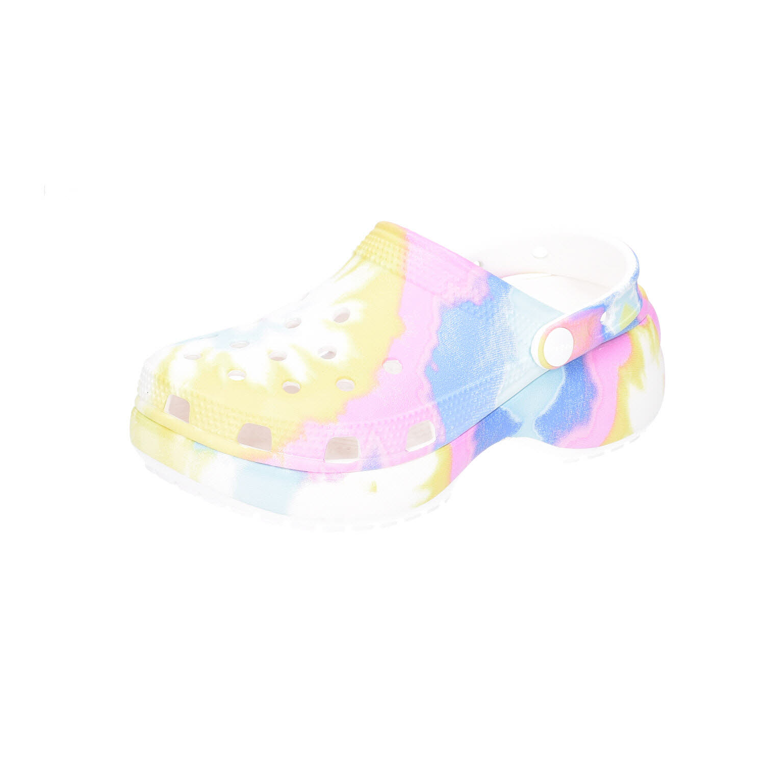 Crocs Classic Plattf Tie dye mehrfarbig