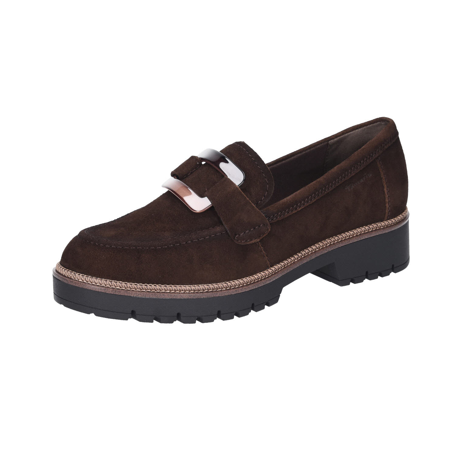 Tamaris Loafer Mocca Velourleder braun